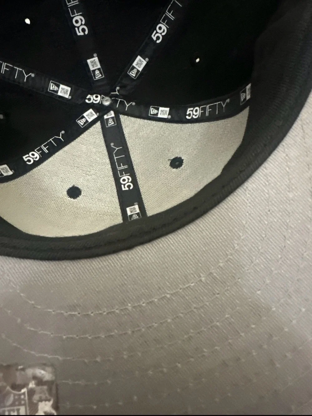 New Era Black Raiders Fitted 59FIFTY Youth 6 7/8 Hat